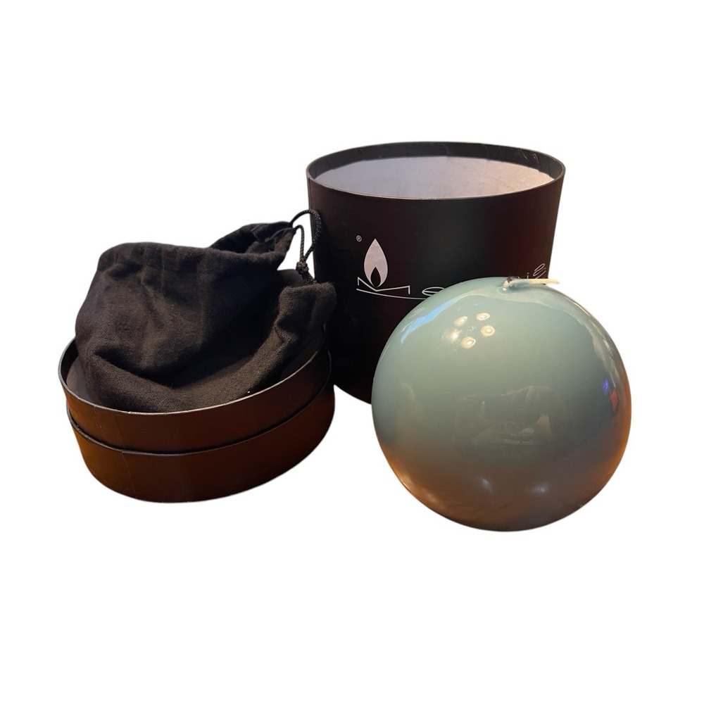 Graziani Meloria Decorative Ball Candle‎ Teal New Decor Modern Boho Chic Home